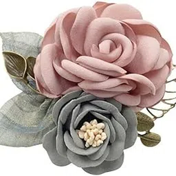syga Women's Fashionable Rose Flower Brooch, Versatile Pin for Outfits (Pink)-picture-13