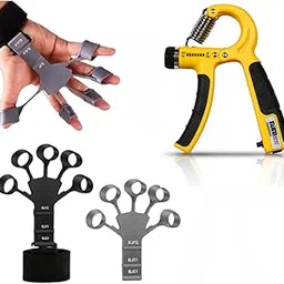 TWINZFIT TWINZFIT PREMIUM Hand Gripper Combo Kit Adjustable 5-60KG Forearm Exerciser & 2 Finger Stretcher Bands, Wrist, Viens & Finger Workout Silicone Material 1 year Warranty-picture-43