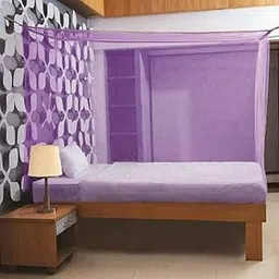 Perryn Homecenter Cotton Mosquito Net for Double Bed King [8X8 Ft., Purple] | A Big Mosquito Net for Baby | Bedroom Mosquito net-picture-23