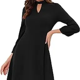 tashvika's Women's Keyhole Midi Skater Dress-picture-47