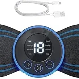 KINZILLA Body Massager Machine for Pain Relief Wireless Vibrating Massager 8 Mode & 19 Strength Level Massager Mini Massager Butterfly Massager for Shoulder Legs Massage Neck Massager Back Massager-image-19