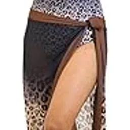 elzura Women's Leopard Print Monokini Swimwear with Sarong - Trendy One Piece Set, Beachwear for Vacation, Honeymoon & Pool Parties-picture-37