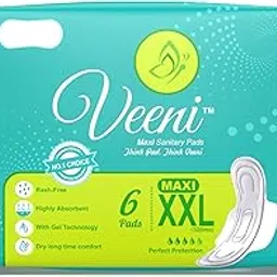 Veeni Maxi Pads with Cotton Top Layer, 12-Hour Protection, Overnight Heavy Flow (6), Pack of 4-picture-46