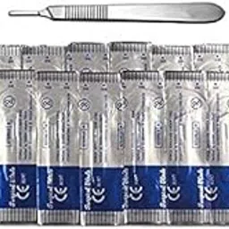 forgesy (Lot of 20) Scalpel Blades #10 with #3 Metal Handle Suitable for Dermaplaning-picture-33