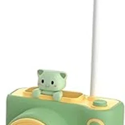 Kiditos Small Study Desk LED Lamp Rechargeable, 360° Flexible Gooseneck With Pen Holder, Pencil Sharpener, Table for Girls Boys Room (Camera), Green-picture-30