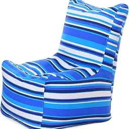 Style Homez Canvas Classic Chair, Cotton Canvas Stripes Printed Bean Bag L Size for Kids, Cover Only-image-92