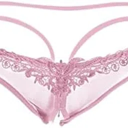 ujeavette 3xWomen Sexy Pearl Massage Lingerie Lace Thong G-String Pantiy Briefs Pink-picture-25