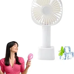Drumstone (𝐒𝐩𝐞𝐜𝐢𝐚𝐥 𝟏𝟓 𝐘𝐞𝐚𝐫𝐬 𝐖𝐚𝐫𝐫𝐚𝐧𝐭𝐲 Rechargeable Mini USB Hand Fan with 5-Speed Settings, Power Bank, Table Stand & LED Indicator – Portable Personal Fan for Kids, Women,-picture-24