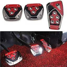 Oshotto 3 Pcs Non-Slip Manual CS-375 Car Pedals kit Pad Covers Set Compatible with KIA Carnival (Red)-picture-18