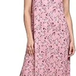 van heusen Women's Viscose Maxi Printed V-Neck Short Sleeves Night Dress-picture-38