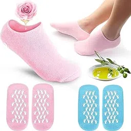 VONITY 1 Pair Gel Moisturizing Socks – Silicone Socks For Women, Perfect For Foot Spa, Pedicures, Cracked Heel Repair, Ankle Pain Relief, And Foot Alignment. Waterproof Design, Paraffin Wax Treatments-image-52