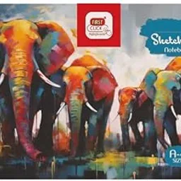 FIRST CLICK Sketch Book, A4 Size, 140 GSM, 50 Sheets with 50 Butter Paper, Spiral Bound Drawing Notebook Perfect for Sketching, Coloring and Painting Spiral Bound (Color and Design May Vary)-picture-21