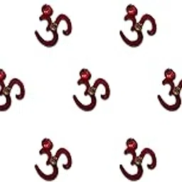 Comet Busters Fancy Maroon Om Bindi With Stone Work (8cm) (BV1144)-picture-57