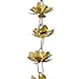 Extreme Karigari Flower Hanging insence Burner | Dhuna Loban Burner Dhooni Dhoop Dhuni |Hanging Dhoop Batti Agardan Hanging Decor (Pack of 1) (Gold) image 1