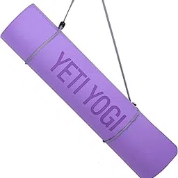 YETI YOGI Yoga Mats for Women and Men TPE Material with Carrying Strap, 6 mm Extra Thick Exercise Mats for Workout, Yoga, Fitness, Exercise Mat Anti Slip Yoga Mats (Purple)-image-99
