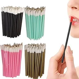 200pcs Lipstick Brush, Makeup Lip Brush, Foundation Brush Travel Kit Makeup Brush Set Eyebrow Brush Lip Brush For Lipstick, Multicolor Multi Functional Fingertip Lip Brush Lip Gloss Tool image 1