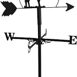 LOOM TREE® Black Alpaca Stainless Steel Weathervane Roof Mount Weather Vane Wind Decor | Yard, Garden & Outdoor Living | Garden Decor | Weathervanes-picture-15