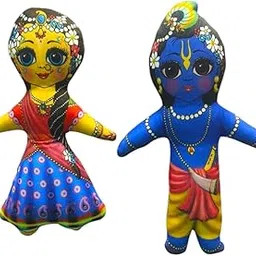 Vrindavanstore.in Radha Krishna Soft Toy – Shri Radhe Krishna Stuffed Doll for Kids & Babies | Soft Toys for Toddlers | Washable Plush God Toy for Boys & Girls-picture-52