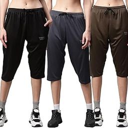 Mack Jonney Dryfit Lycra Solid Capri for Women (Pack of 3)-Dryfit_D13_BLK_Gry_L.Gry_003-P-picture-12