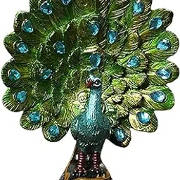 CALANDIS Peacock Statue Keepsake Decorative Figurine for Bedroom Bookshelf Home Decor Spread Tail | Figurines-image-0
