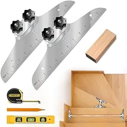 Stair Tread Template Tool, NAACOO Stair Measuring Tool, Tread Jig Set - with Level & Tape Measure & Carpenter Pencil, Suitable for Risers and Partitions.-picture-17