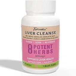 Tatanka Nutrition Liver Cleanse Has 8 Potent Herbs Like Milk Thisle Dandellion Varun Kutki Giloy Curcumalonga Licorice Ginger To Support Liver Detox Cleanse 120 Veg Capsules Pack of - 2-image-25