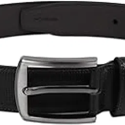 kara Formal Black Belt for Men - Classic Pin Buckle Faux Leather Casual Men's Belt-picture-26