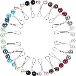 nyamah sales Cute Hijab Pins Crystal Rhinestone Ball Pearl Brooch Pins Headscarf Shawl Scarf Muslim Hijab Scarf Clips Safety Pins Buttons Wedding Dress Decorative 12-picture-10