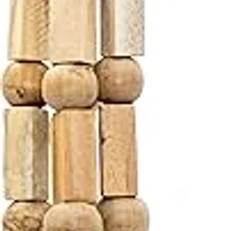 PETZOO Chewable Hanging Toy for Birds, Macaw, African Grey, Parrot, Alexandrine, Budgies, Hamster Cage Accessories, Resting Toy & Wooden Training Aid for Bird & Parrots-picture-45