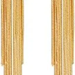 shining diva fashion Latest Stylish Tassel Earrings for Women and Girls (Gold) (15930er)-picture-17