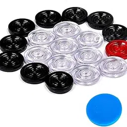 Ciko Carrom Board Coin 20 Transparent Plastic with 1 Striker | 5mm Coins 7mm stricker for Kids, Teenage, Zen Z & Adults | Carrom Board Accessories Transparent Plastic 20 piesces-picture-10