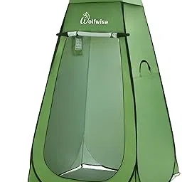 WolfWise Pop Up Privacy Shower Tent Portable Outdoor Sun Shelter Camp Toilet Changing Dressing Room, Large, Green-image-93