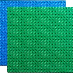 Edu Toys Kid Base Plate Board 24 x 24 Dots/Pegs for Classic Building Blocks Bricks Compatible with All Brands Classic Blocks (Blue + Green), Set Of 1-picture-10