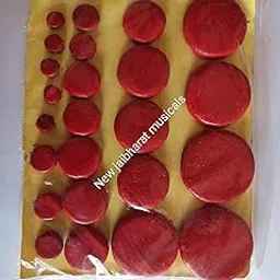 Red Saxophone Pads Set, Musical Instrument Repair Parts, Assorted Sizes-picture-23