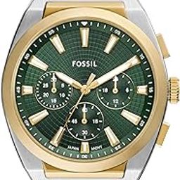 fossil Men Everett Multicolor Quartz Stainless Steel Green Dial Analog Watch FS6106-picture-7