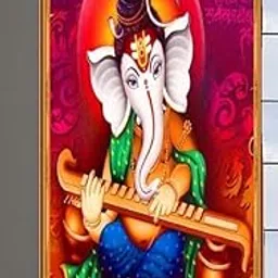 OuTVEEN Polyester 3D Digital Lord Ganpati Ji Printed Curtain | 4 x 5 Feet Window Curtain | Mandir Room & Pooja Room Use | Pack of 1 Piece-image-23