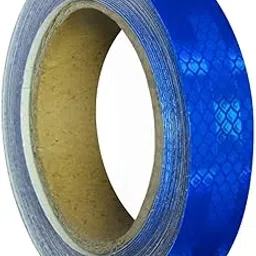 CREWBOLT 1 Inches x 48 Meters High-Visibility Reflective Tape | Safety Marking Tape for Vehicles, Roads & Industrial Use | Waterproof & Durable (Blue)-picture-14
