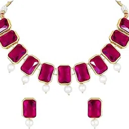 peora Traditional Crystal Necklace & Jewelry Set Gift for Women-picture-26