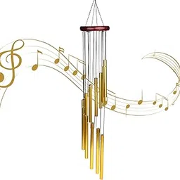 LXQ Wind Chimes With 12 Aluminum Tubes for Garden, Balcony, Living Room, Yard, Terrace - Outdoor Stepped Chimes With S Hook-picture-24