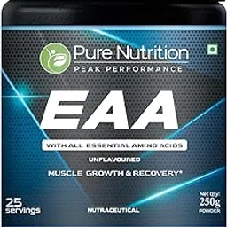 Pure Nutrition EAA (25 Servings) 250g | Eaa Supplement for Men and Women | Essential Amino Acids Powder for Muscle Growth, Recovery, Hydration & Endurance | Unflavoured | Peak Performance-picture-29