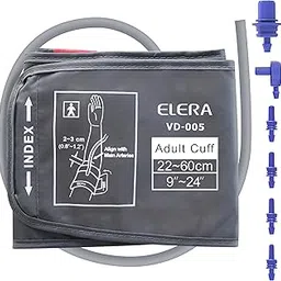 ELERA Extra Large Blood Pressure Cuff (9"-24" | 22-60cm) - XL Replacement BP Cuff for Big Arms, Compatible with Omron BP Monitors, Adult Cuff Only - 6 Connectors-picture-10