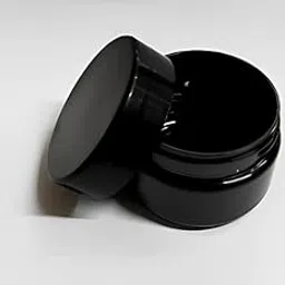 50 GM Plastic Black Pet jar with cap (Black cap, 6pcs)-picture-48