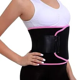 ALYV Premium Sweat Slimming Belt for Men & Women | Waist Trimmer, Tummy Fat Burner & Workout Support Royal Pink-picture-26