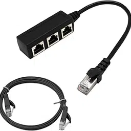 LOOM TREE RJ45 Male to 3 RJ45 Female Port Network Extender Cable Splitter& Cat 6 Cable| Computer Cables & Connectors | Networking Cables & Adapters | Ethernet Cables (RJ-45/8P8C)-image-59