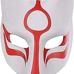 zoomella Anime Fox Mask Face Cover Cosplay Mask,23Cmx28cm Hand Painted-picture-26