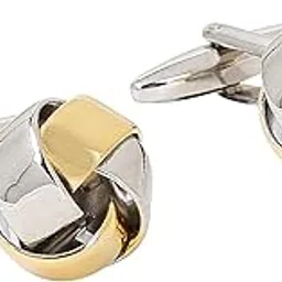 tripin Cufflinks for Men Silver Golden Colour Knot for Office Corporate Party French Cuff Shirts Shirt Suit Blazer in A Gift Box TSBBPGOLDSIL234-picture-52
