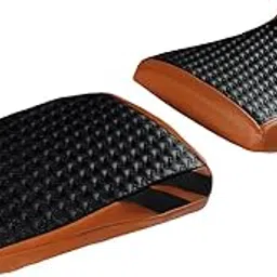 Elegant Bike Seat Cover for TVS Apache RTR 200 (Rodeo Black & Tan) | Leather-image-58