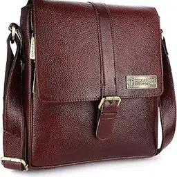 hammonds flycatcher Mens Genuine Leather Messenger Sling Bag|Sb1164 image 1