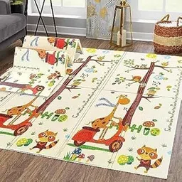 WENGTY Double Sided Waterproof Baby Play Mat, Reversible Play mats for Kids, Playmat for Crawling Baby, XPE BPA Free Extra Large Fordable Foam Baby Play Mat (200cm x 150cm, 0.8cm Thickness) (Giraffe)-picture-23