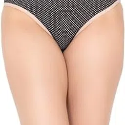 clovia Women's Polyamide Medium Waist Outer Elastic Bikini Panty - Black-picture-56